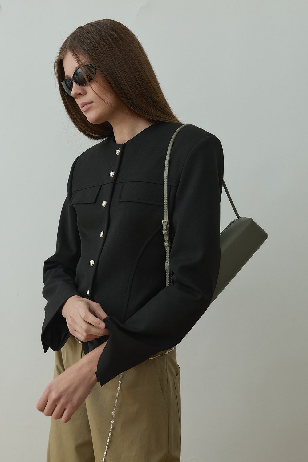 Siyah Jaime Vatkalı Ceket