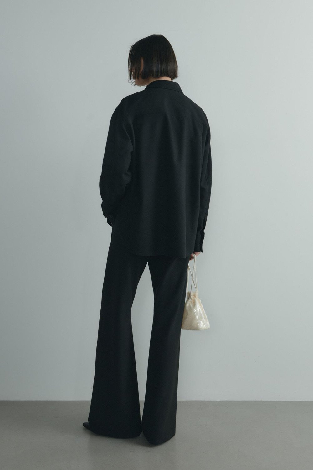 Siyah Jilly Lastikli Klasik Pantolon