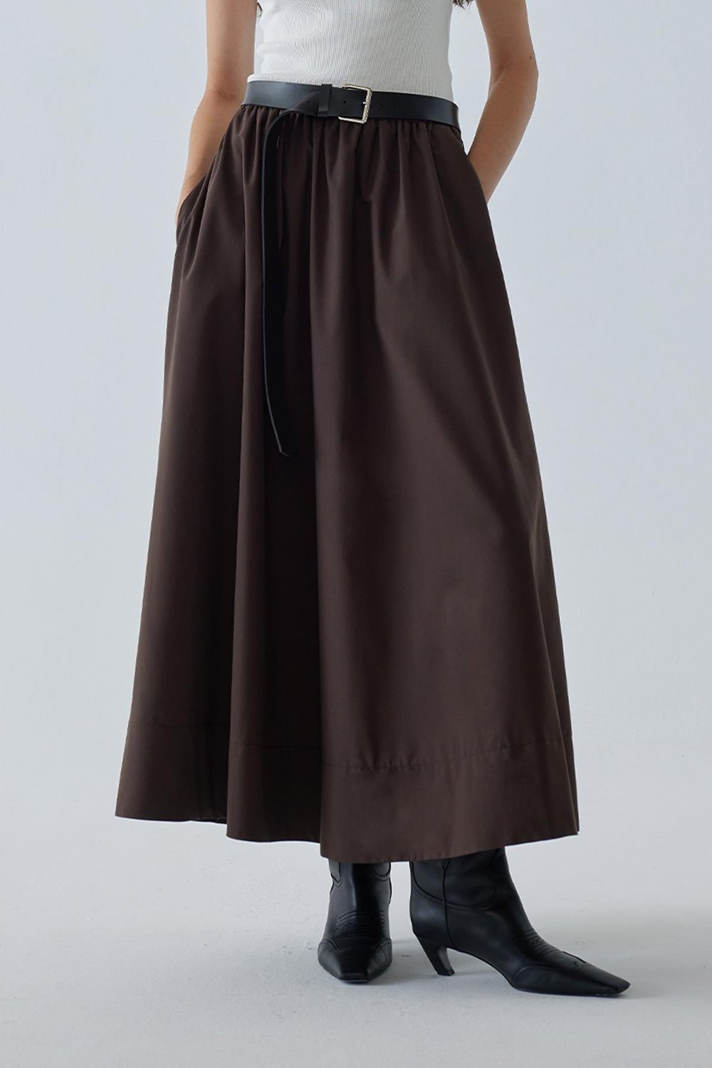 Leather Long Belt 