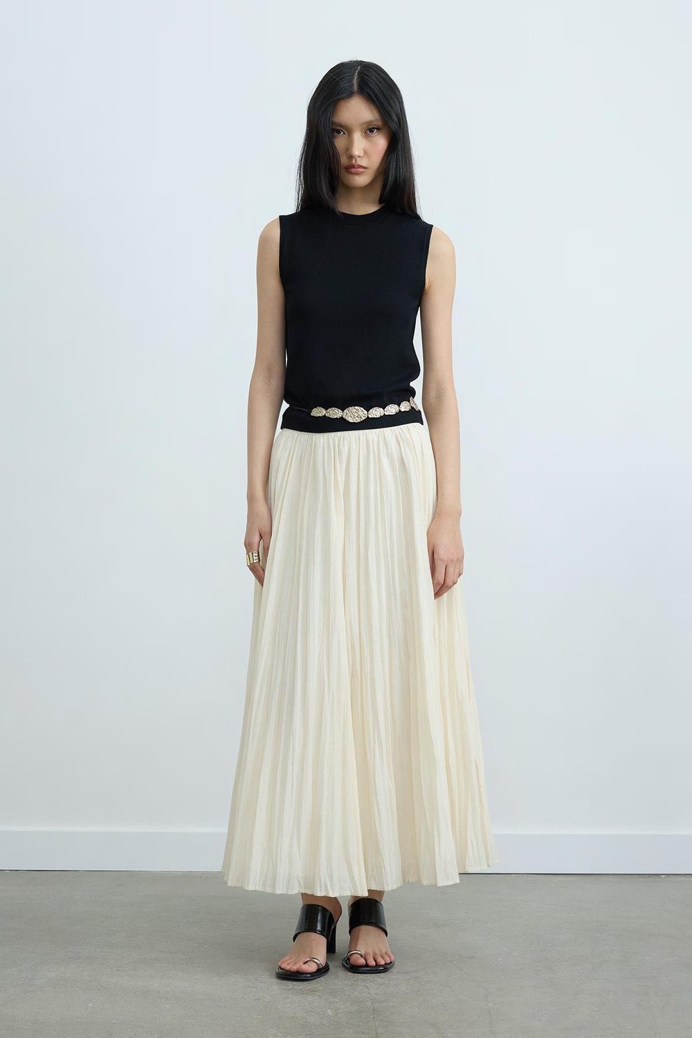 Siyah Lea Triko Bluz