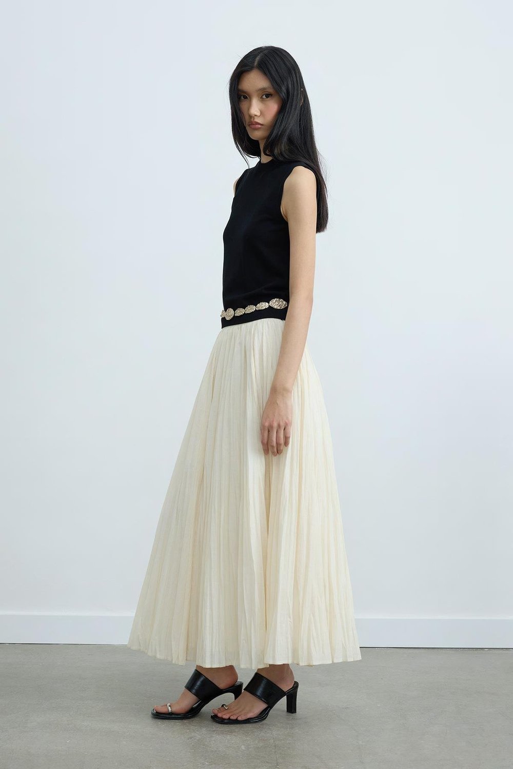 Siyah Lea Triko Bluz