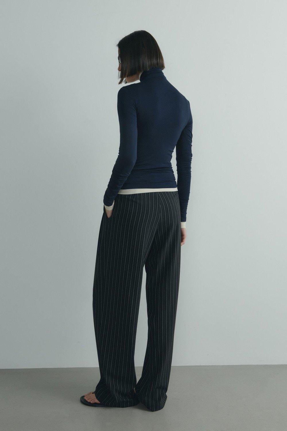 Lina Pleated Striped Trousers