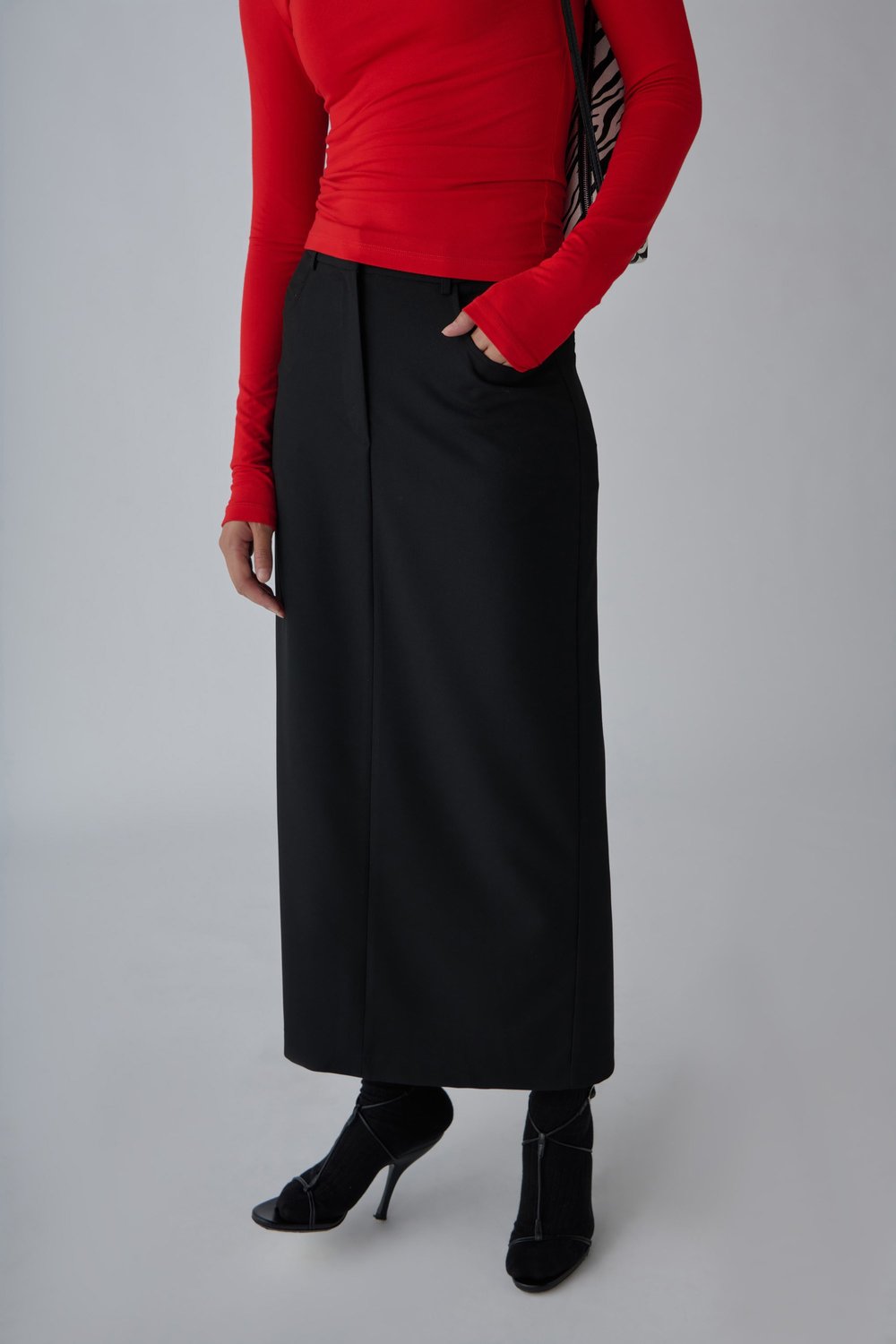 Siyah Mina Maxi Etek