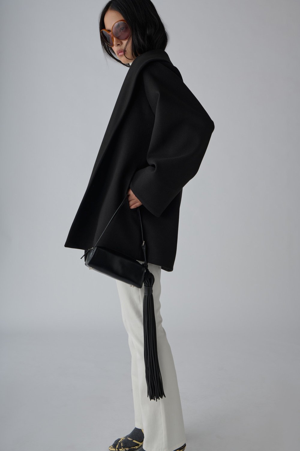 Monica Shawl Collar Short Coat
