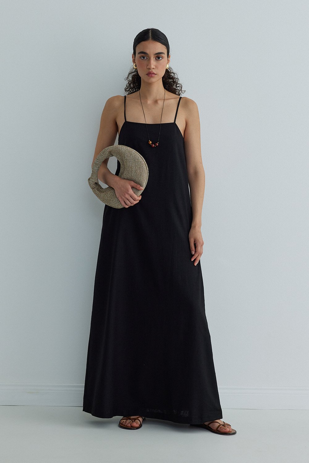 Nice Strappy Linen Pinafore