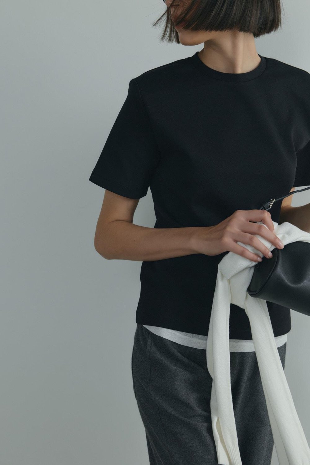 Siyah Nolan Vatkalı Tişört