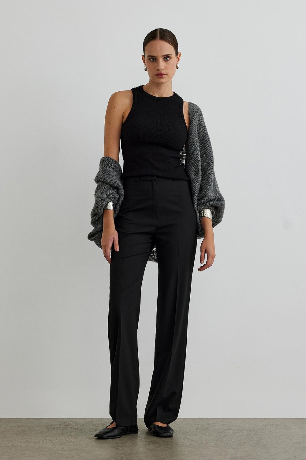 Oli Crew Neck Ribbed Top