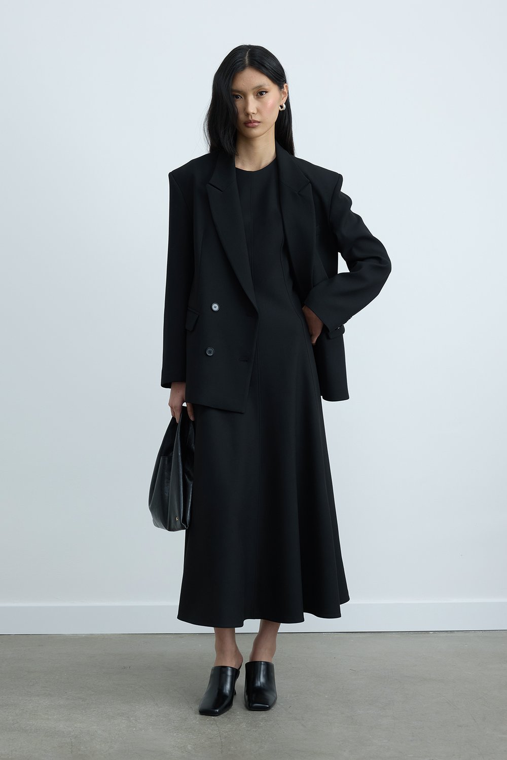 Siyah Sarah Kloş Elbise