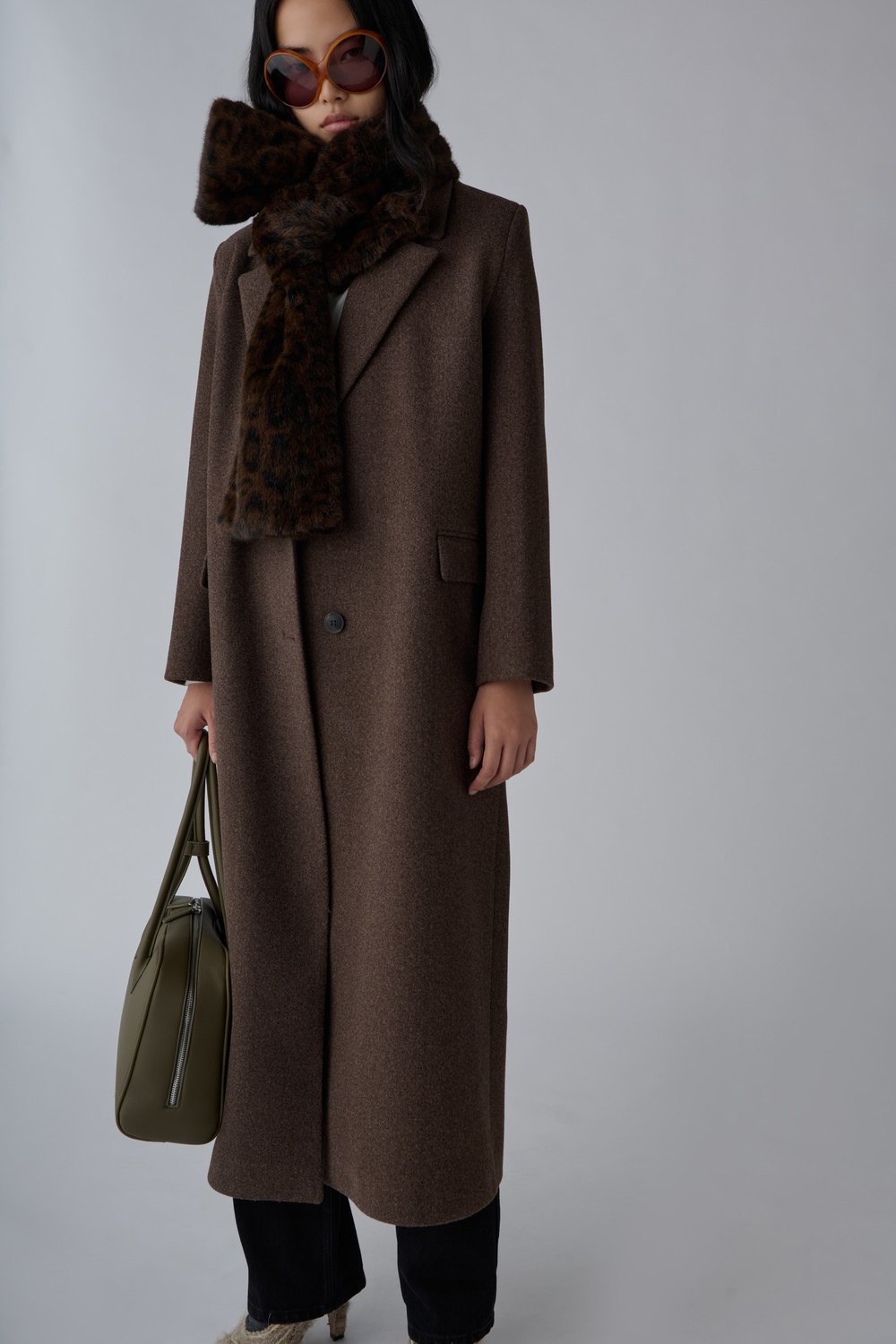 Ari Double-Breasted Maxi Wool Coat