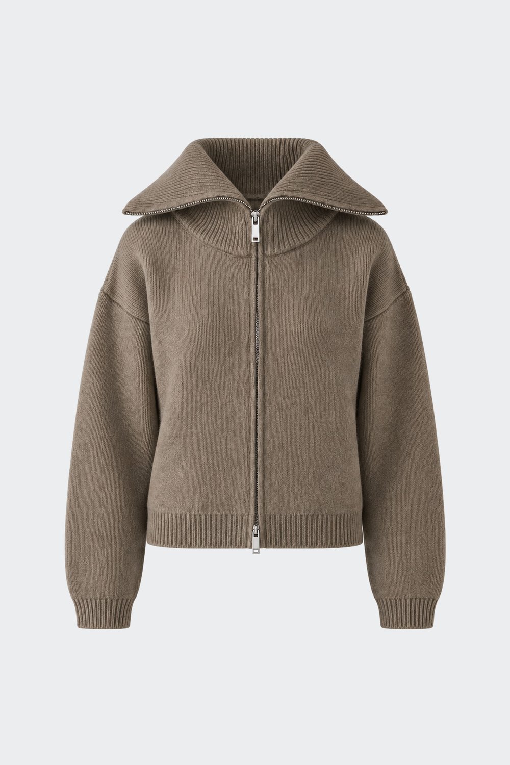 Aspen Zip-Up Knit Cardigan