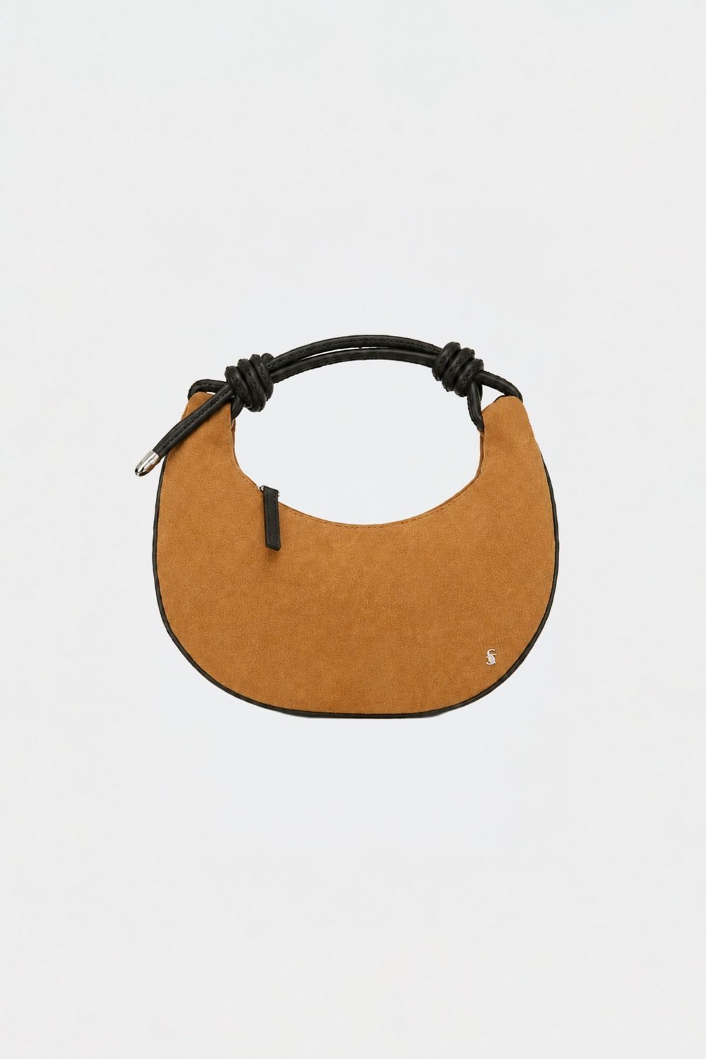 Rope Knot Detail Suede Bag