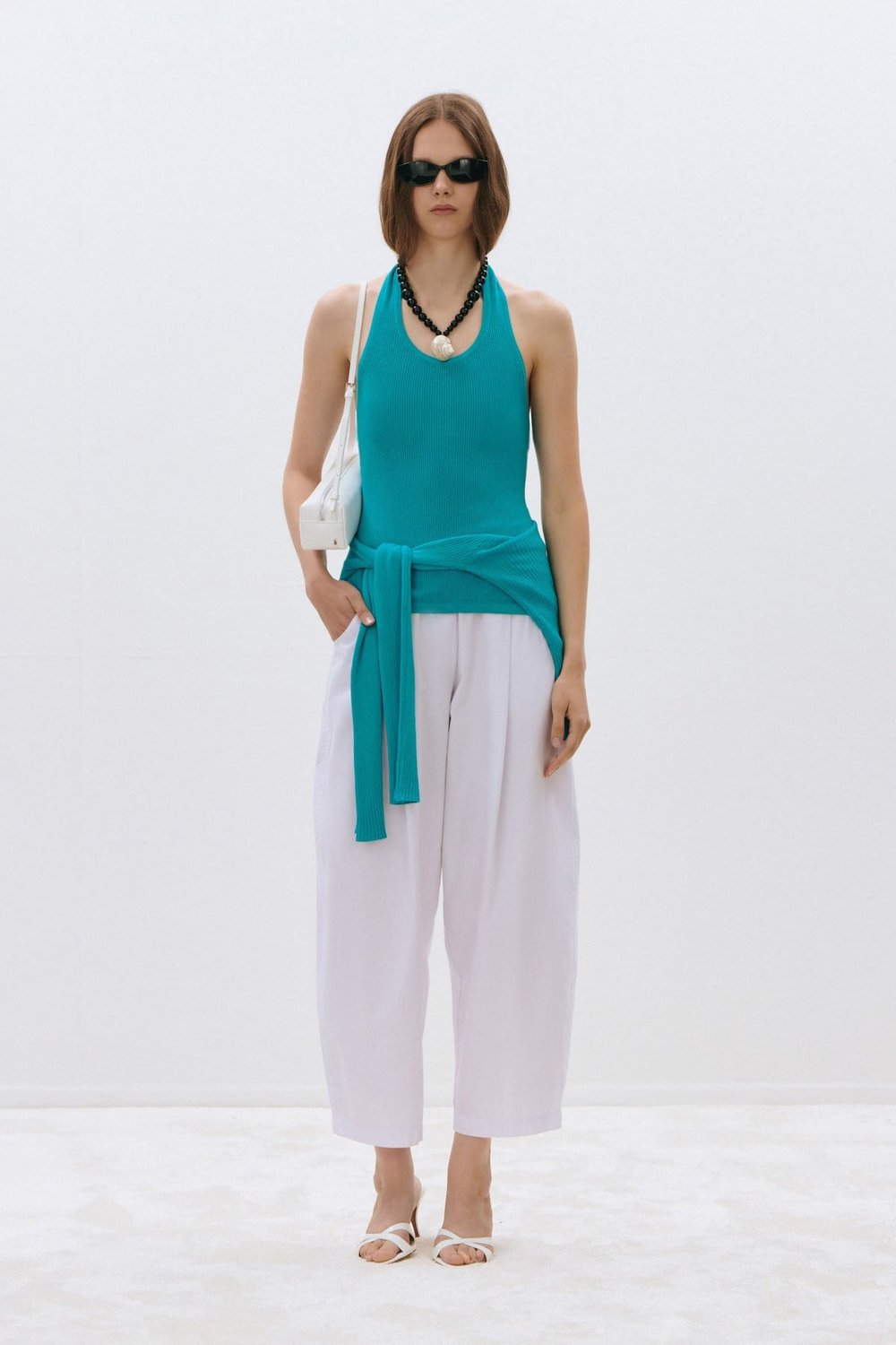 Estel Halter Flowy Knit Blouse