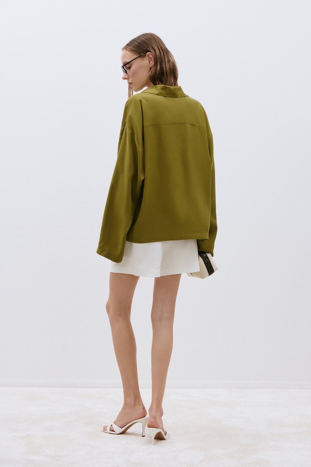 Alessa Polo Neck Tencel Blouse