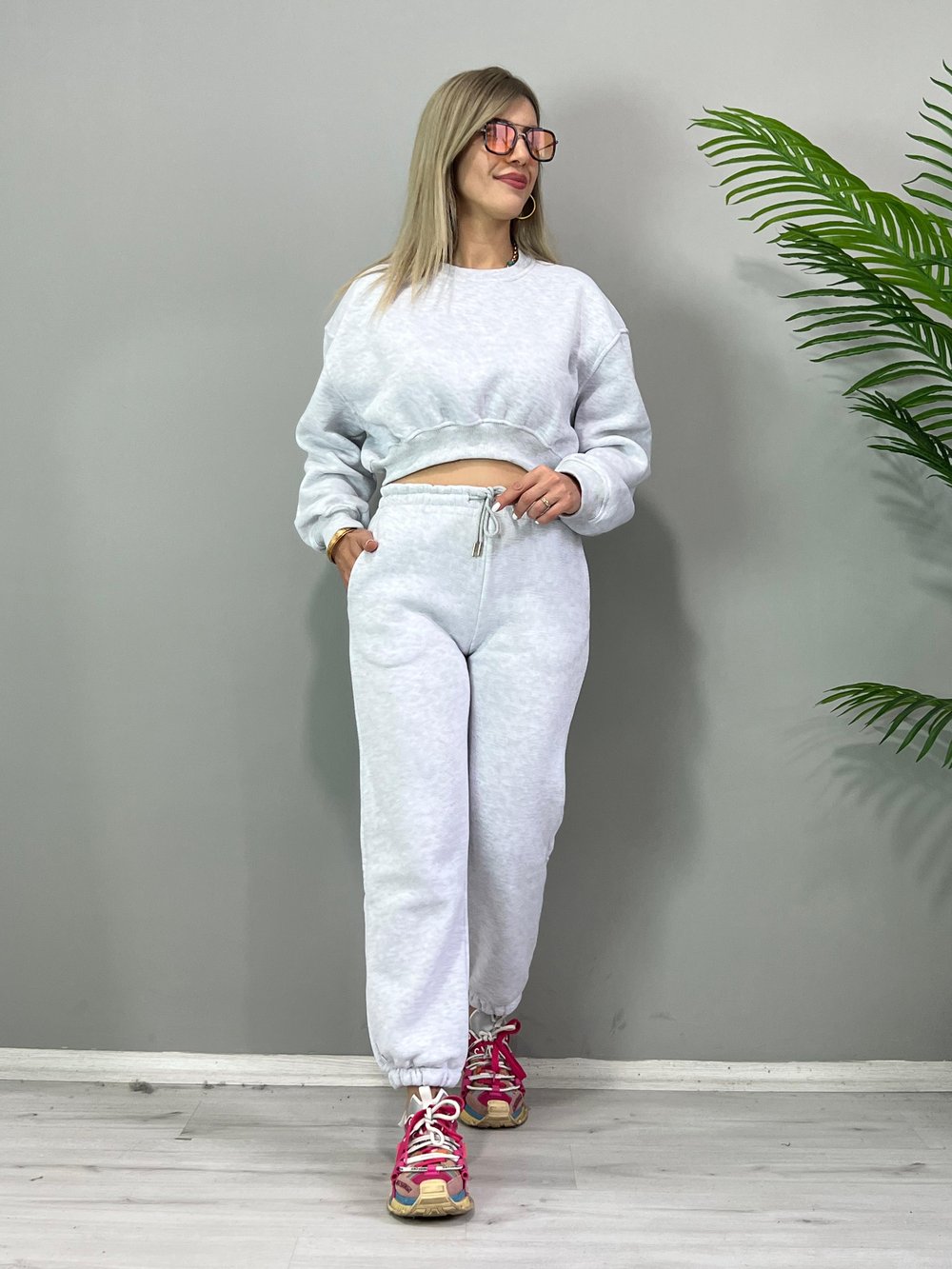 Karmelanj Şardonlu Eşofman Takımı