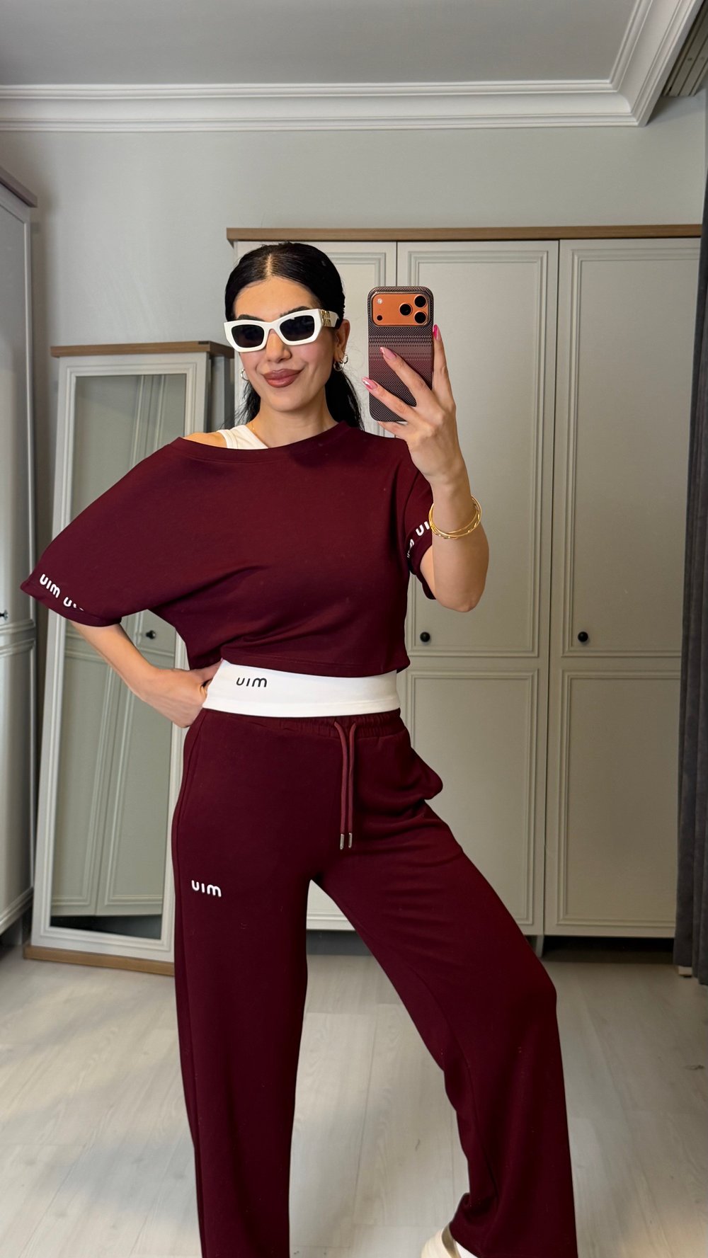 Ladze Premium Bordo Atletli Üçlü Takım