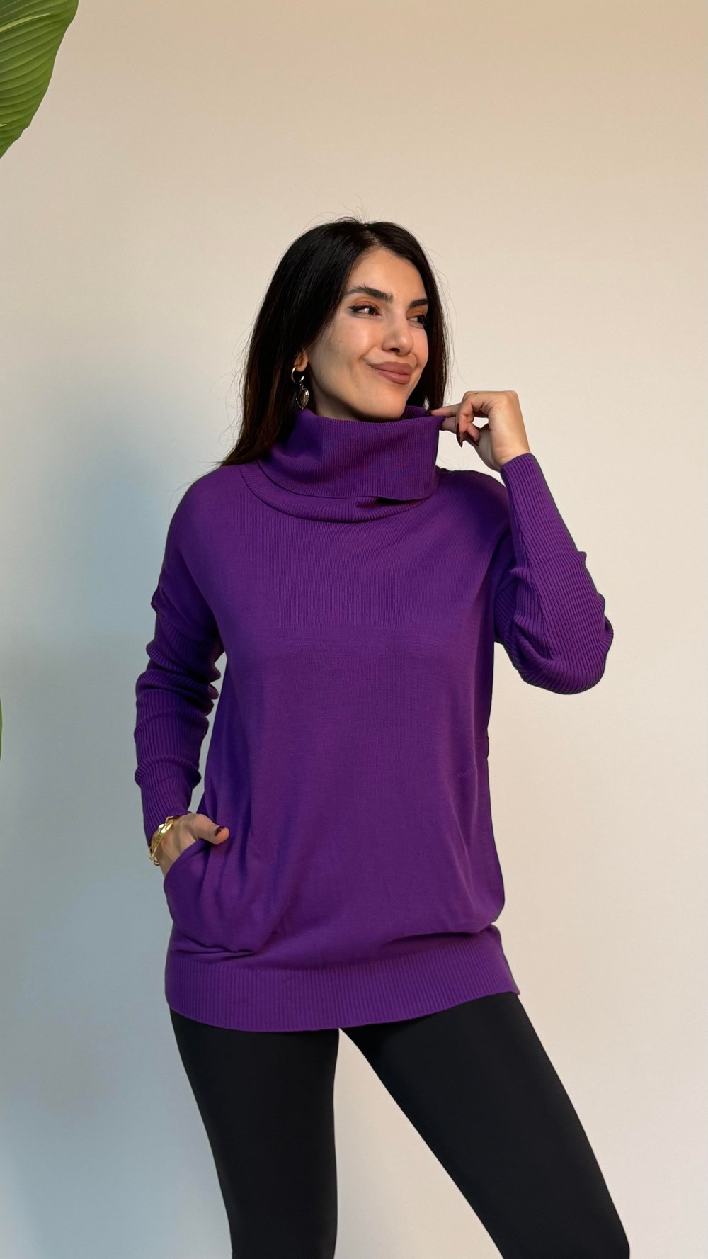 Lisa Mor Degaje Yaka Triko Kazak