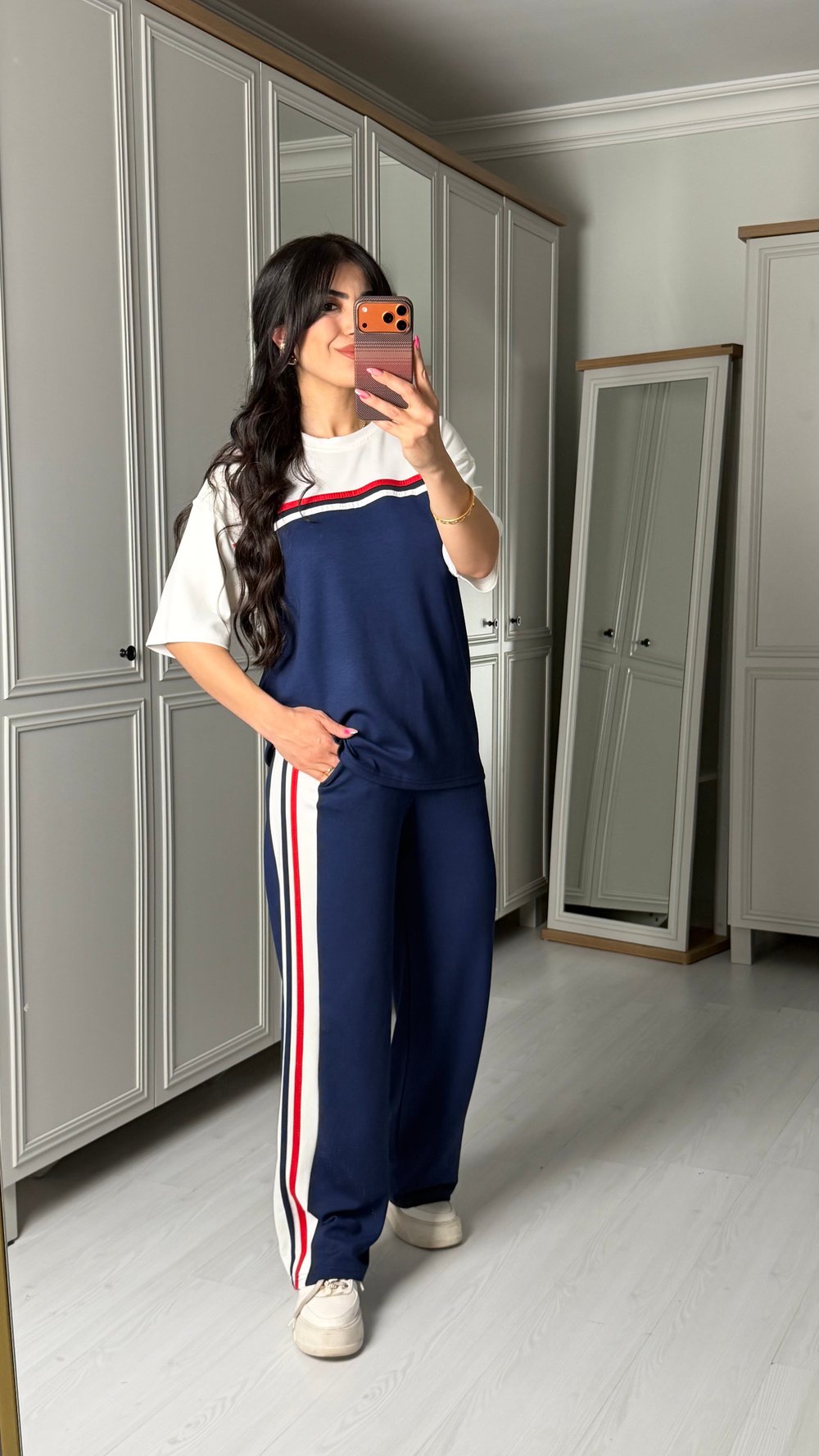 Misa Lacivert Ribanalı İkili Takım