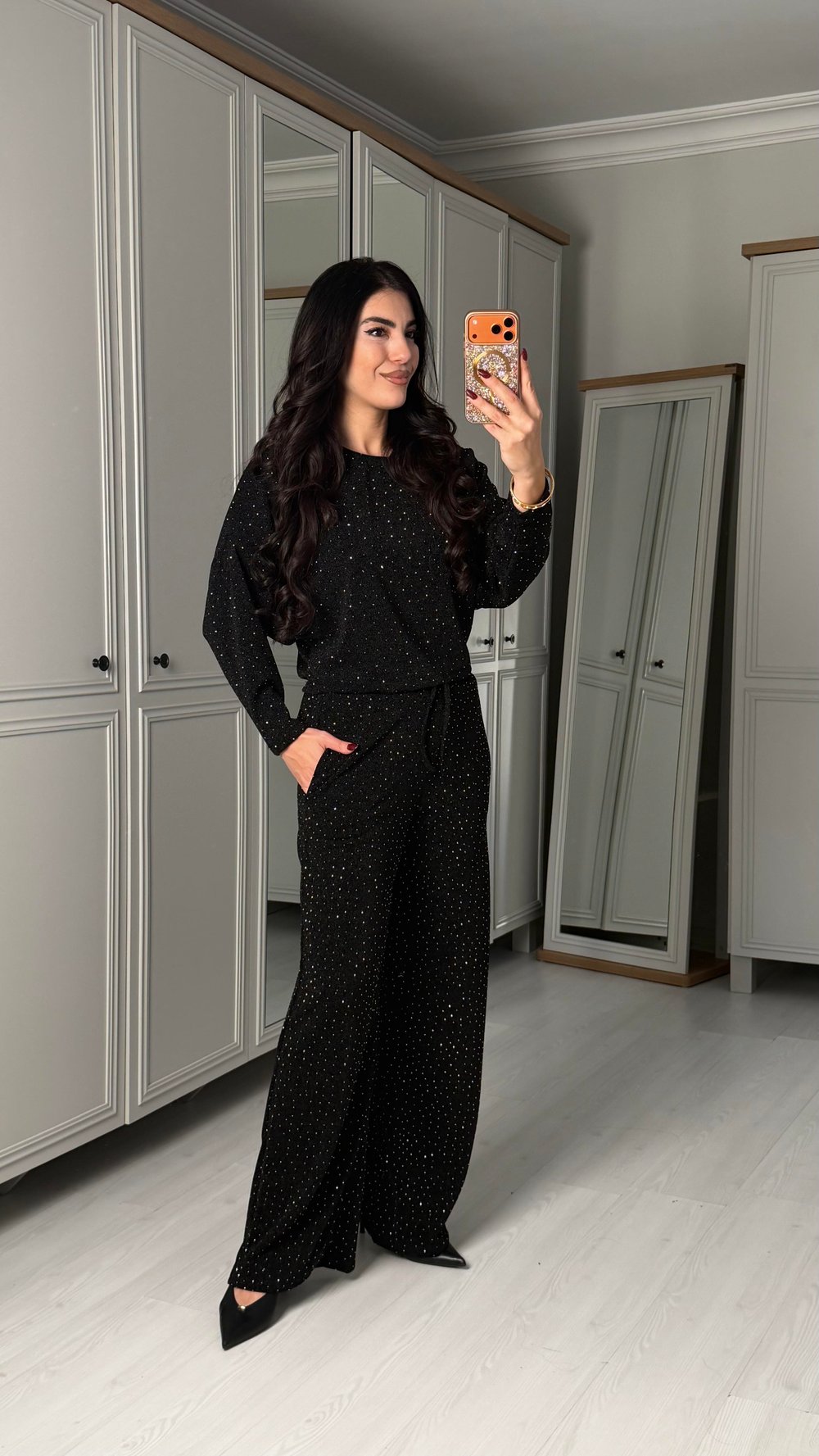 Rodica Siyah Taşlı İkili Takım