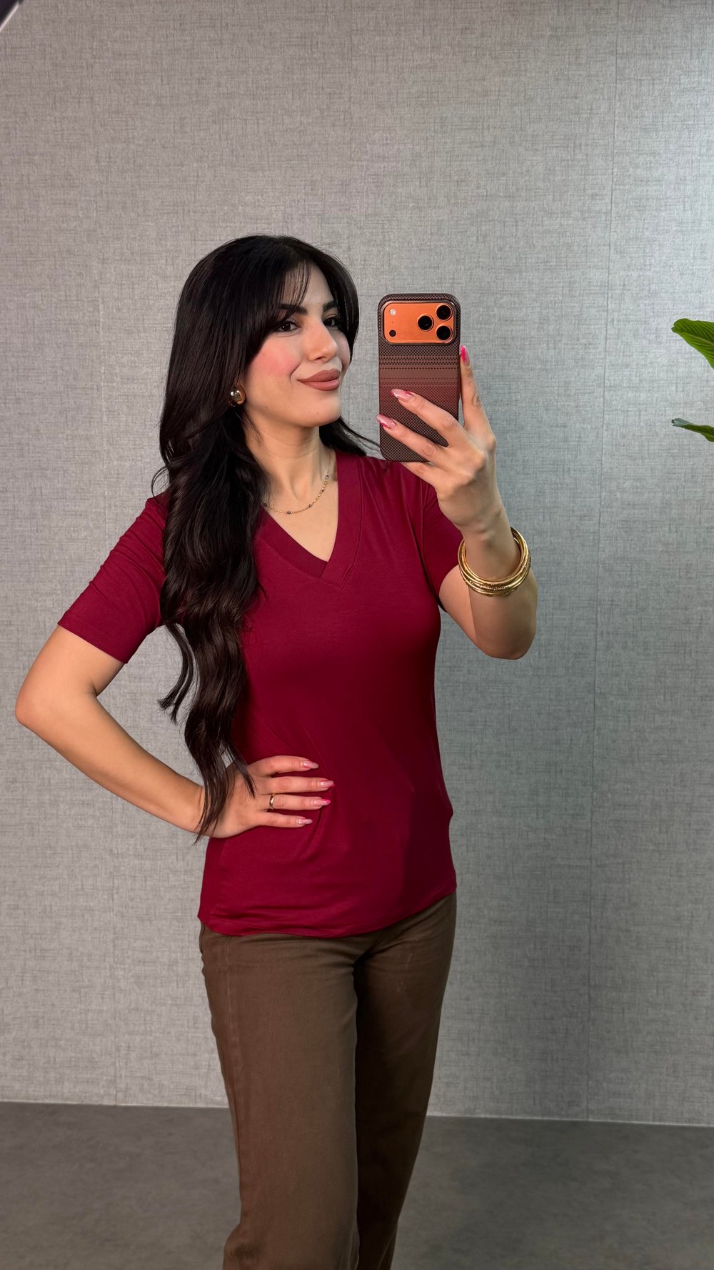 Somis Bordo V Yaka Basic Bluz