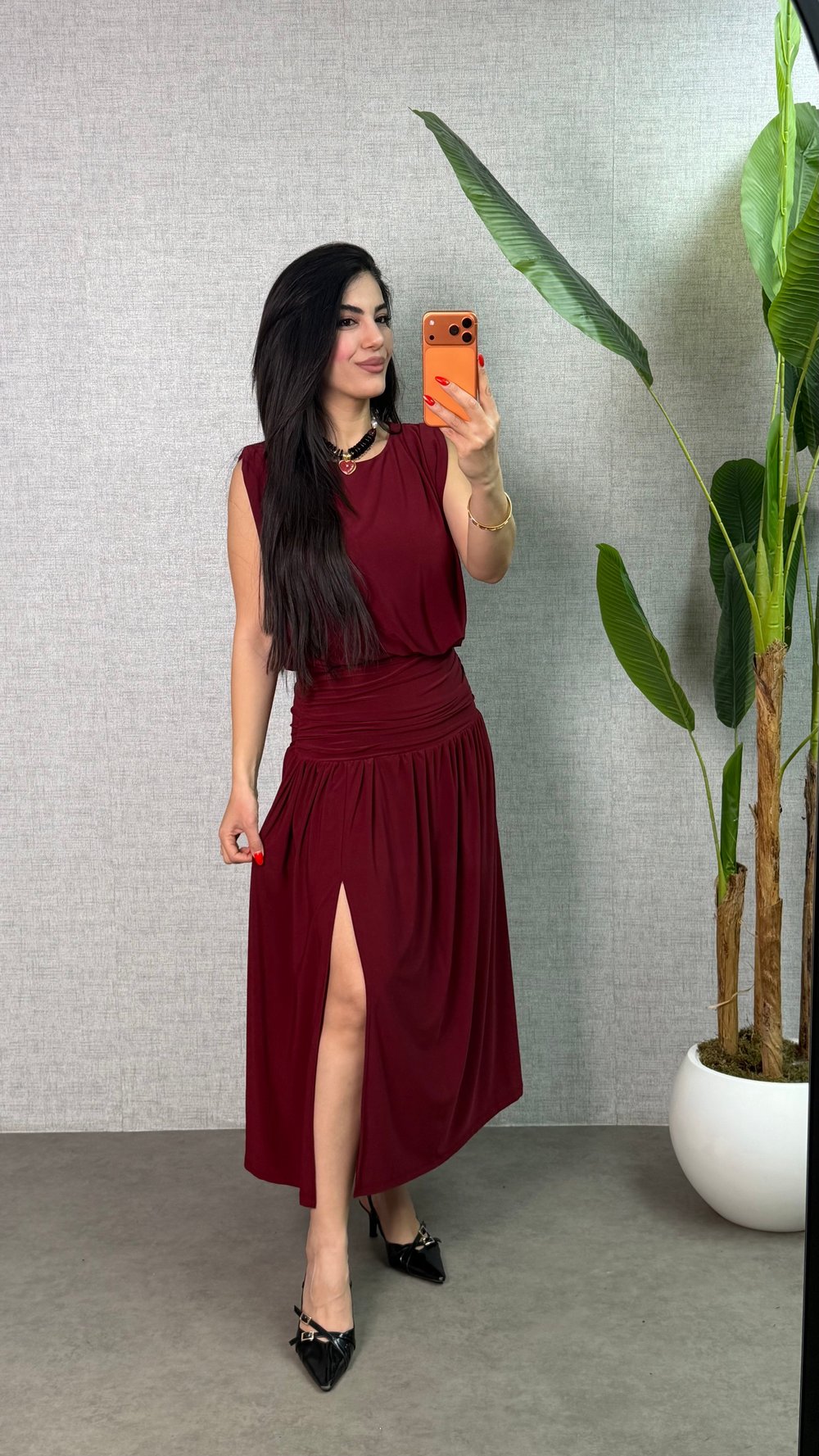 Sonya Bordo Sandy Etekli İkili Takım