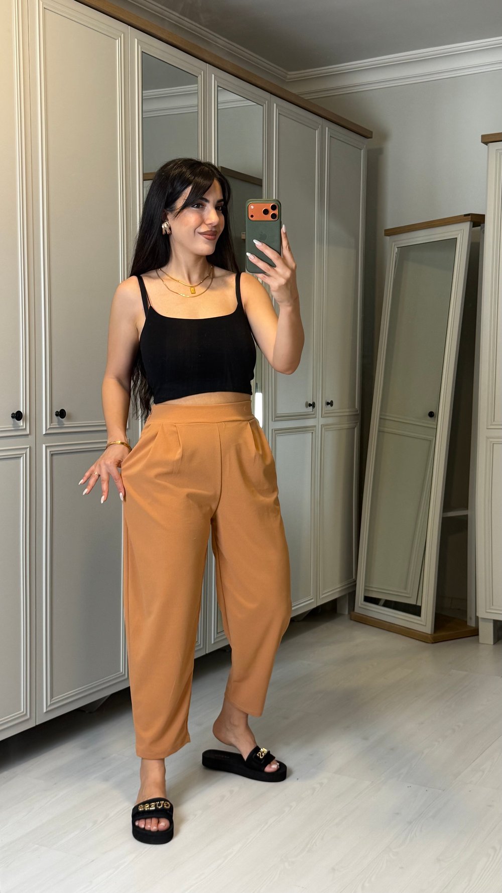 Zenna Camel Krem Harem Pantolon