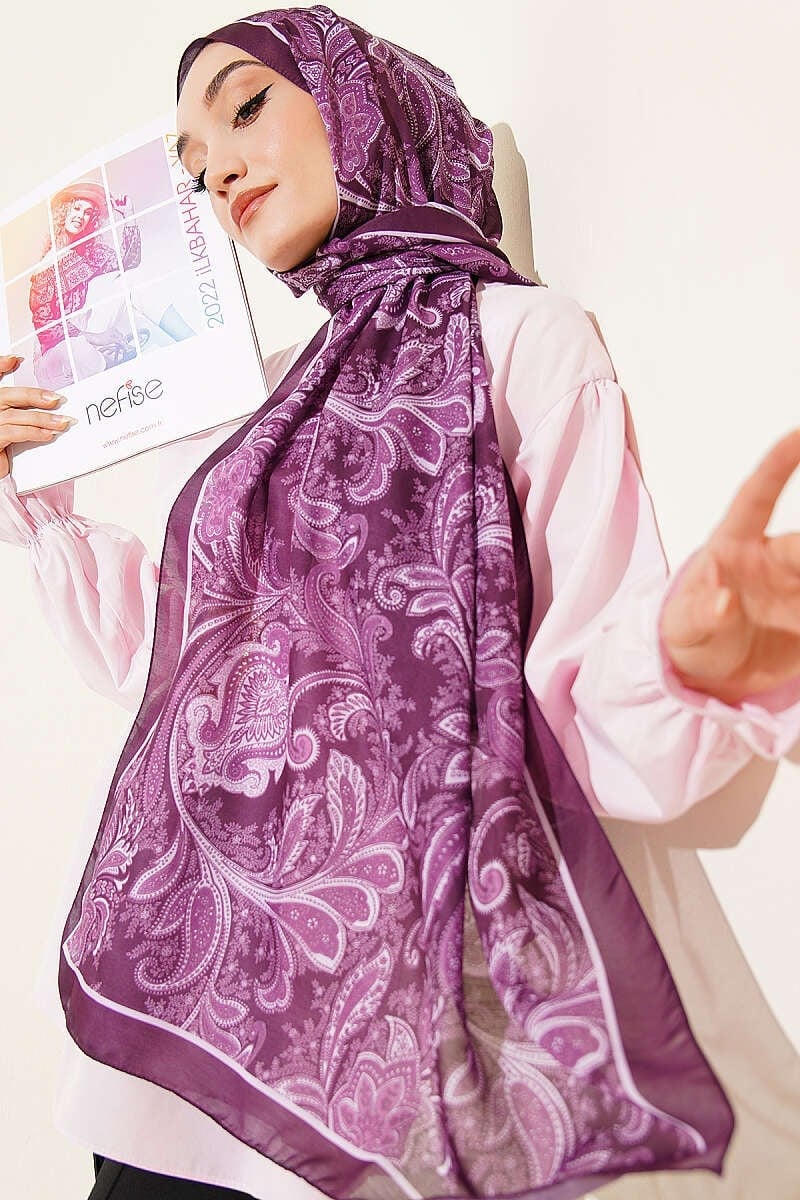 Antik Motif Serisi Şal Mürdüm