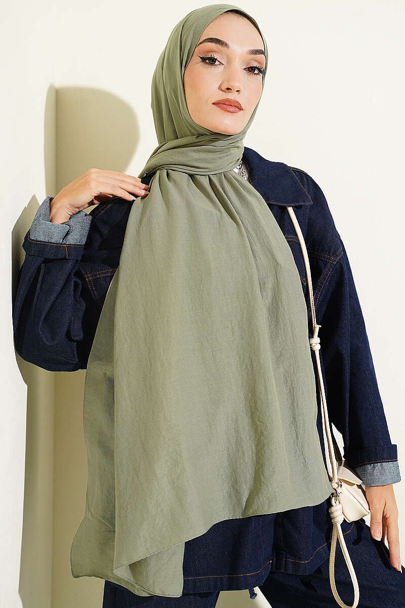 Basic Ayrobin Şal Çağla Yeşili