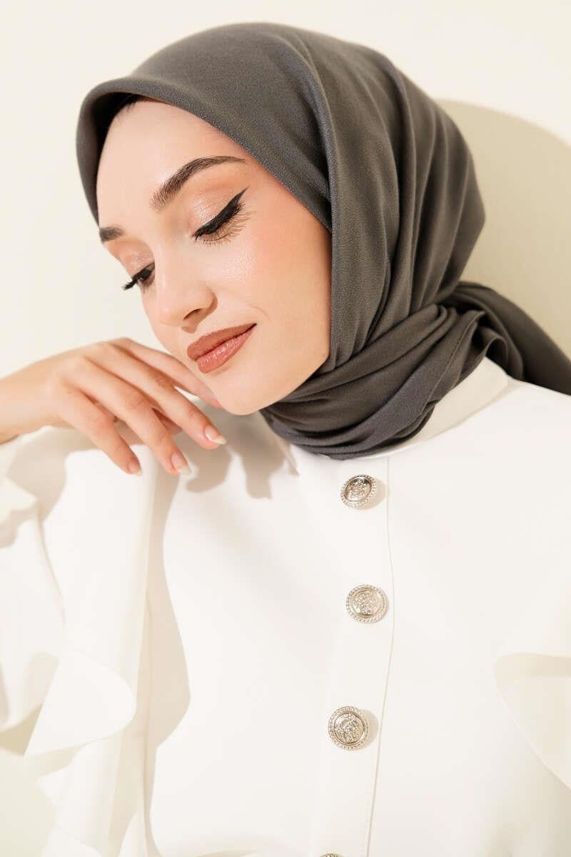 Basic Düz Kışlık Eşarp Füme
