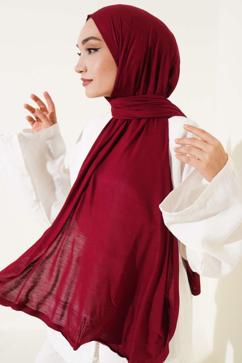 Basic Penye Şal Bordo