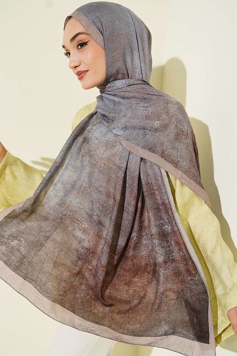 Batik Degrade Bambu Kraş Şal Kum Bej