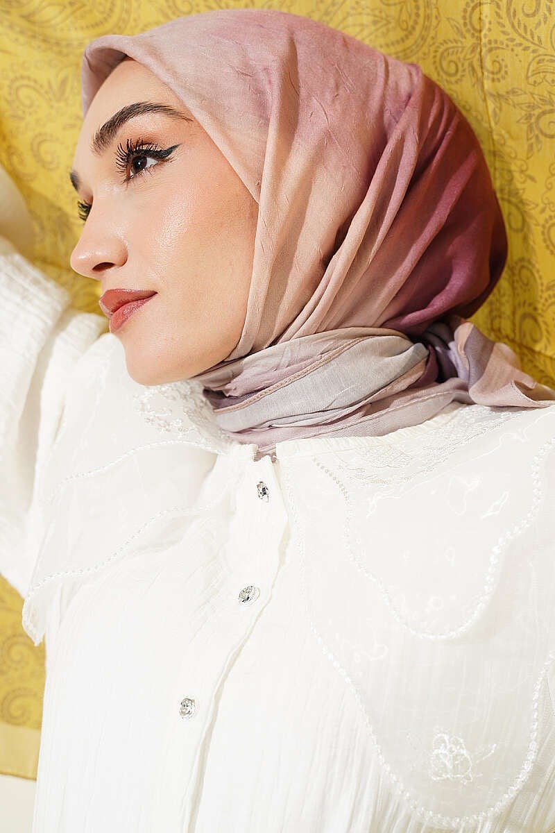 Batik Desen Bambu Kraş Eşarp Bej