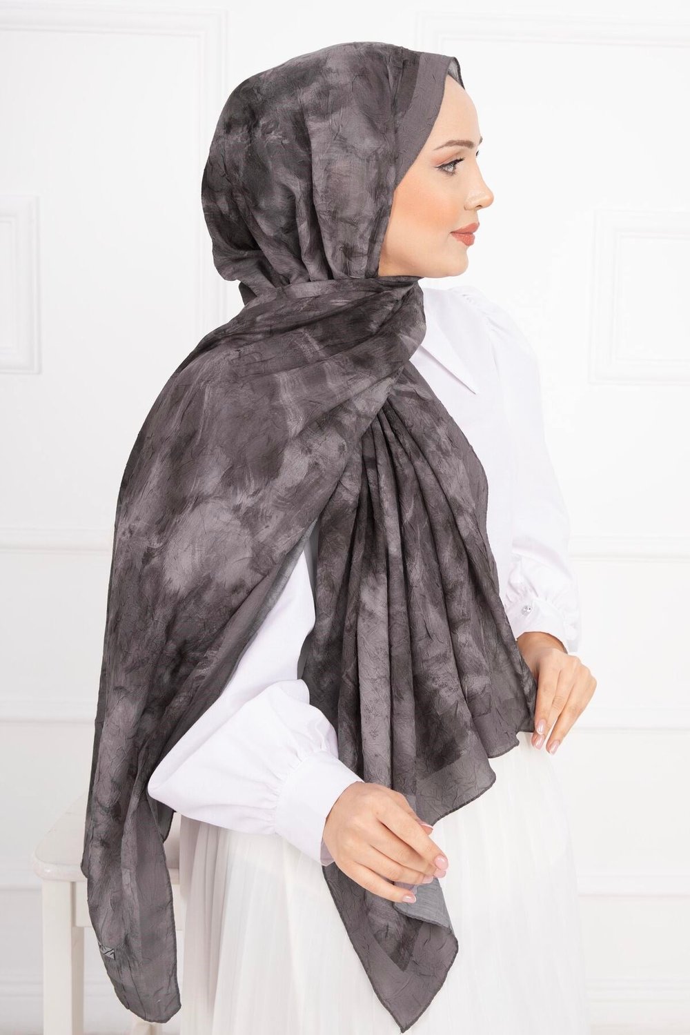 Batik Desen Bambu Şal Serisi Taş