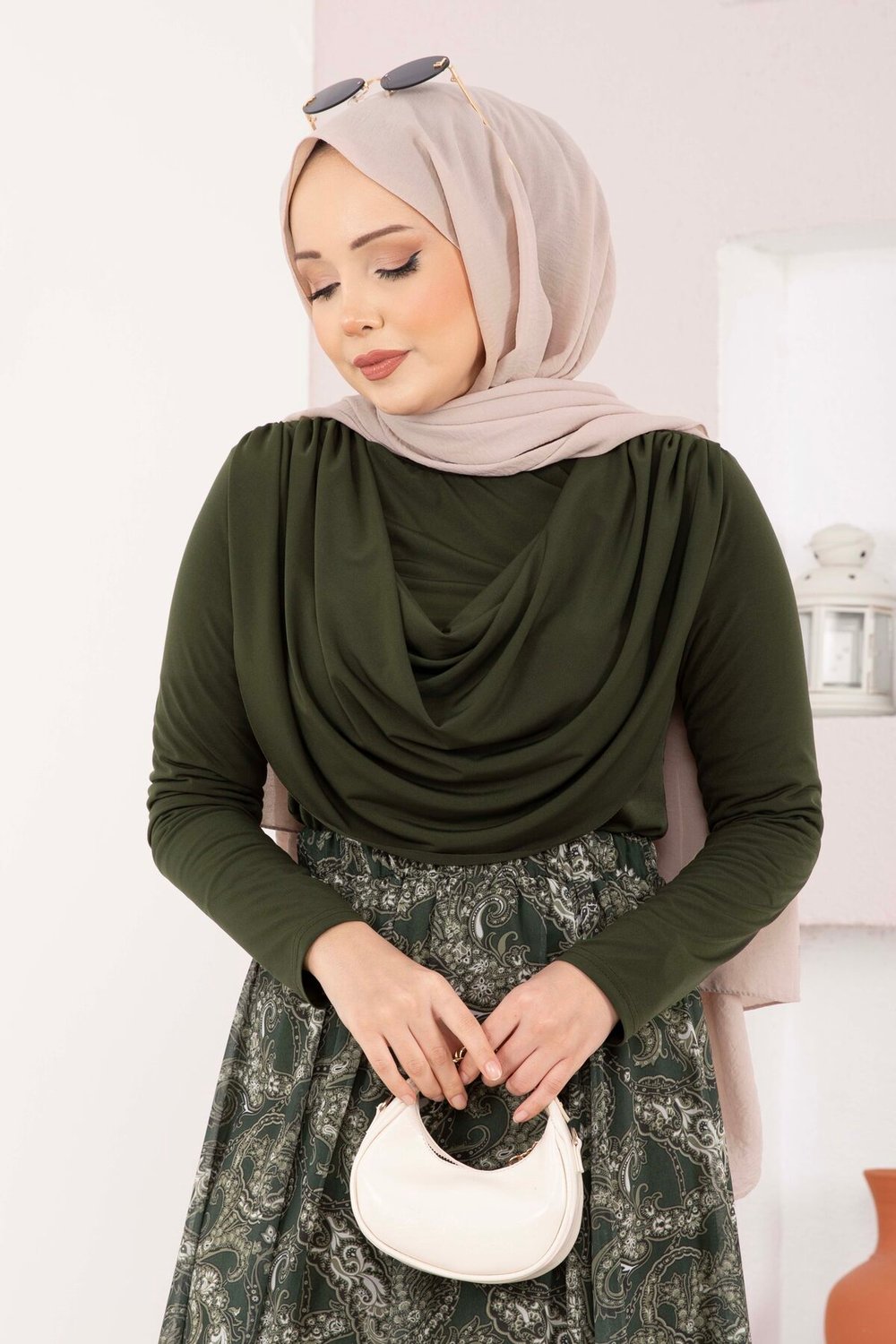 Degaje Dökümlü Sandy Body Haki