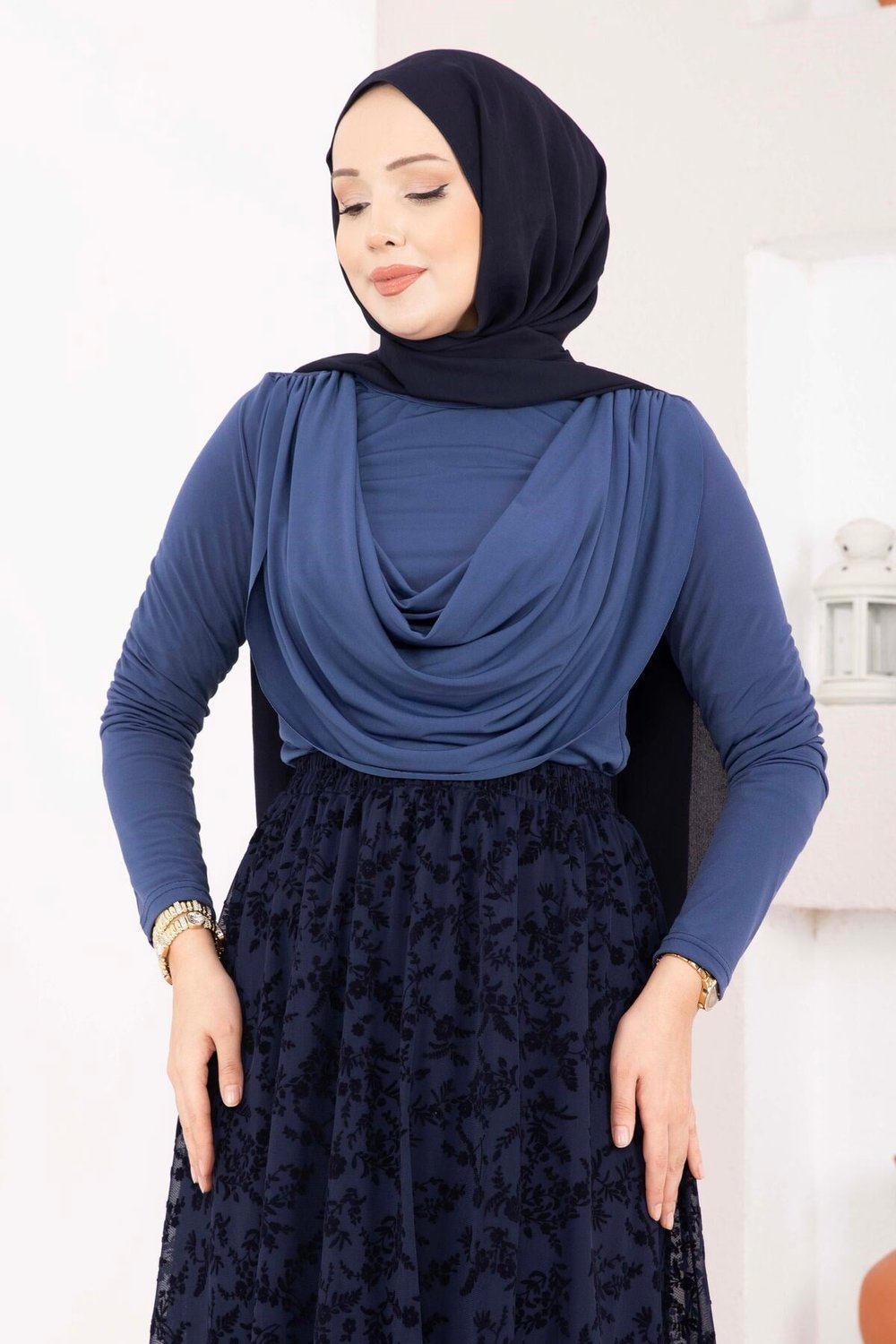 Degaje Dökümlü Sandy Body İndigo