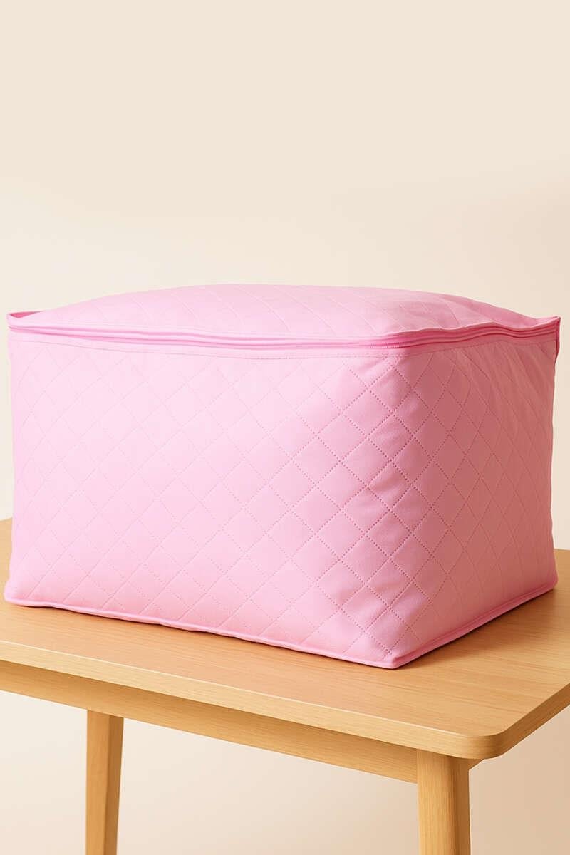 Fermuarlı Tela Yorgan Hurç Pembe