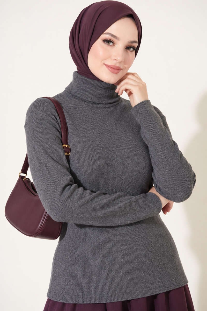 Fitilli Boğazlı Body Füme