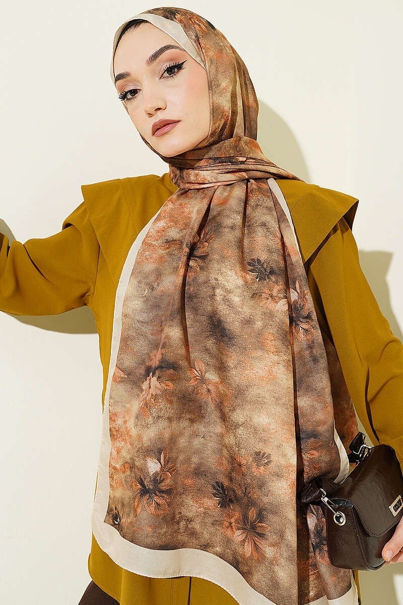 Floral Batik Desen Şal Fil Dişi