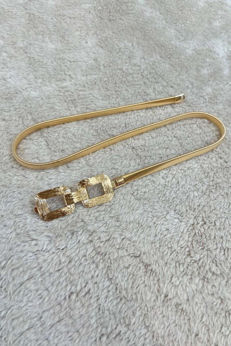 Kare Toka İtalyan Yassı Kemer Gold