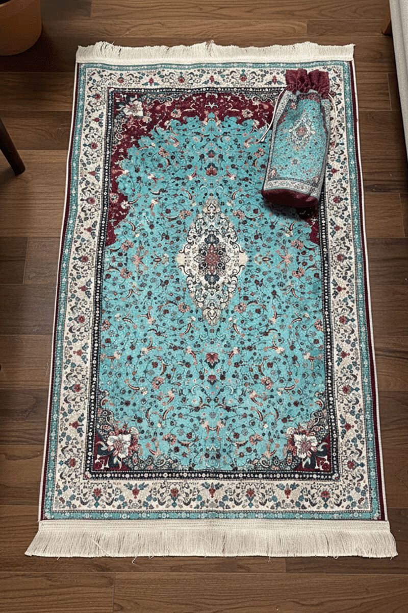 Keseli Motifli Seccade Bordo