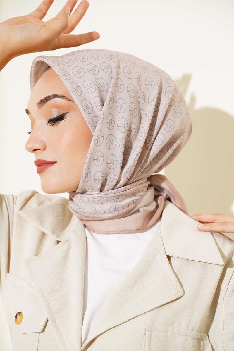 MK Desen Soft Eşarp Kum Bej