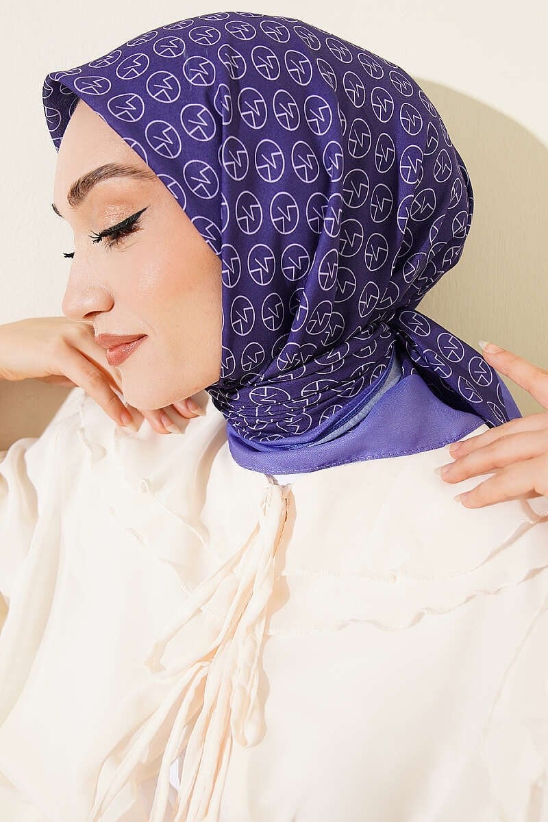 MK Desen Soft Eşarp Lila
