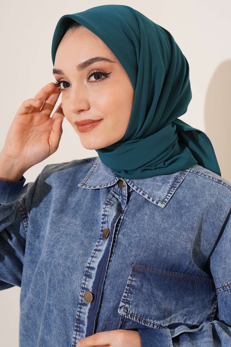 Medine İpeği Eşarp Yeşil