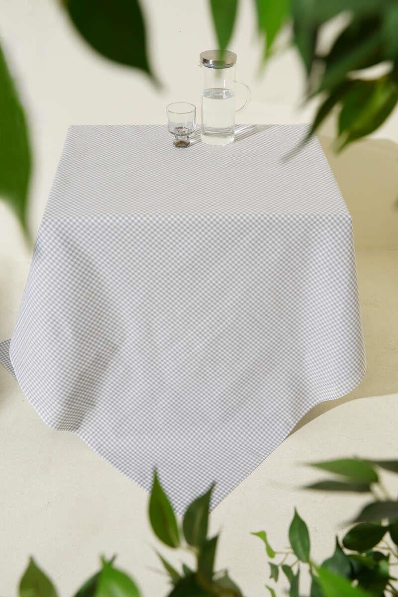 Pötikareli Piknik Masa Örtüsü Gri