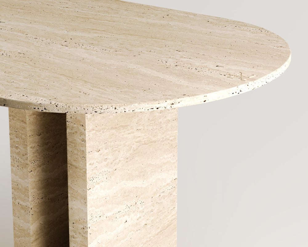 Cenobia -Traverten Yemek Masası