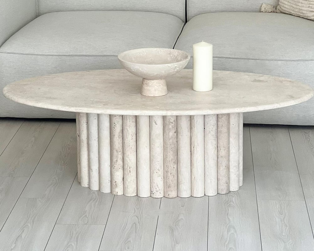 Evora-Travertin  Couchtisch