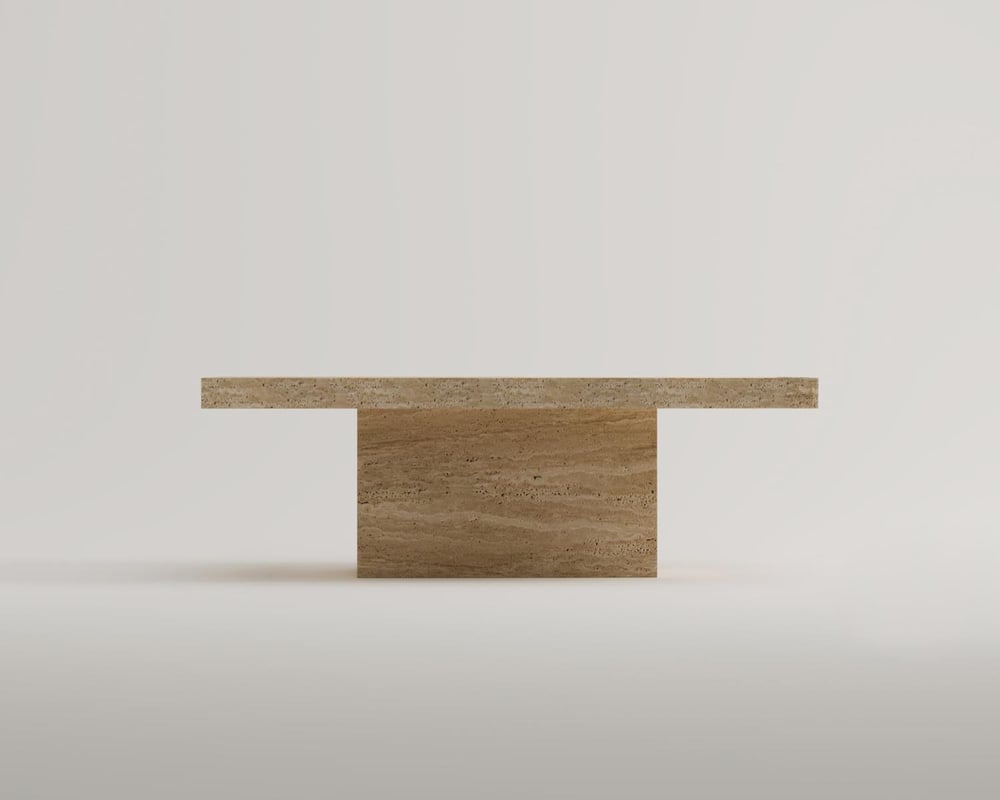 Laurel-Travertin Couchtisch