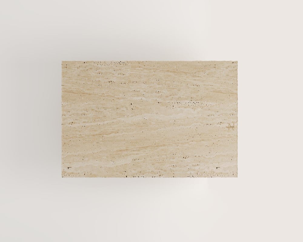 Ranch-Travertin Mittlere Couchtisch