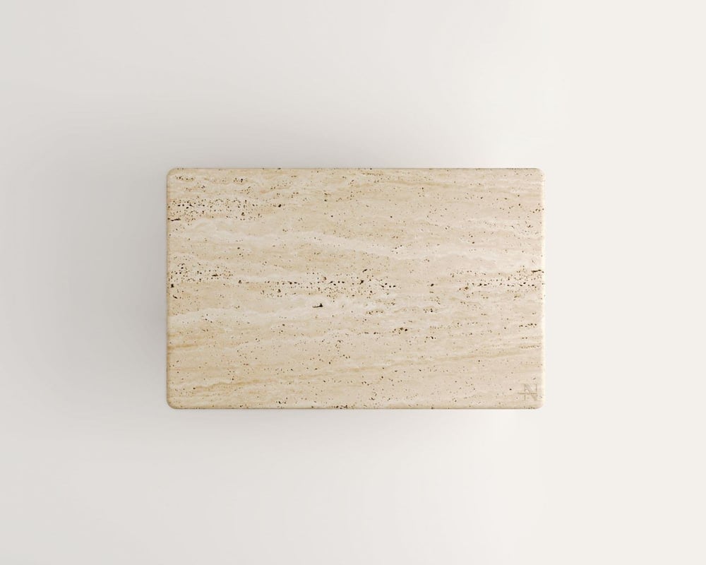 Venus- Travertin Couchtisch