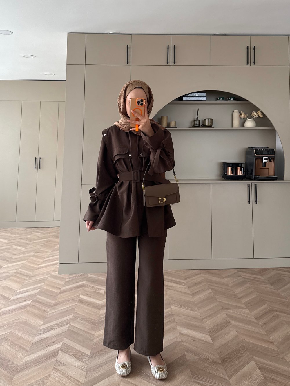 Afsan Cupra Pantolonlu Takım Acı Kahve (2063)