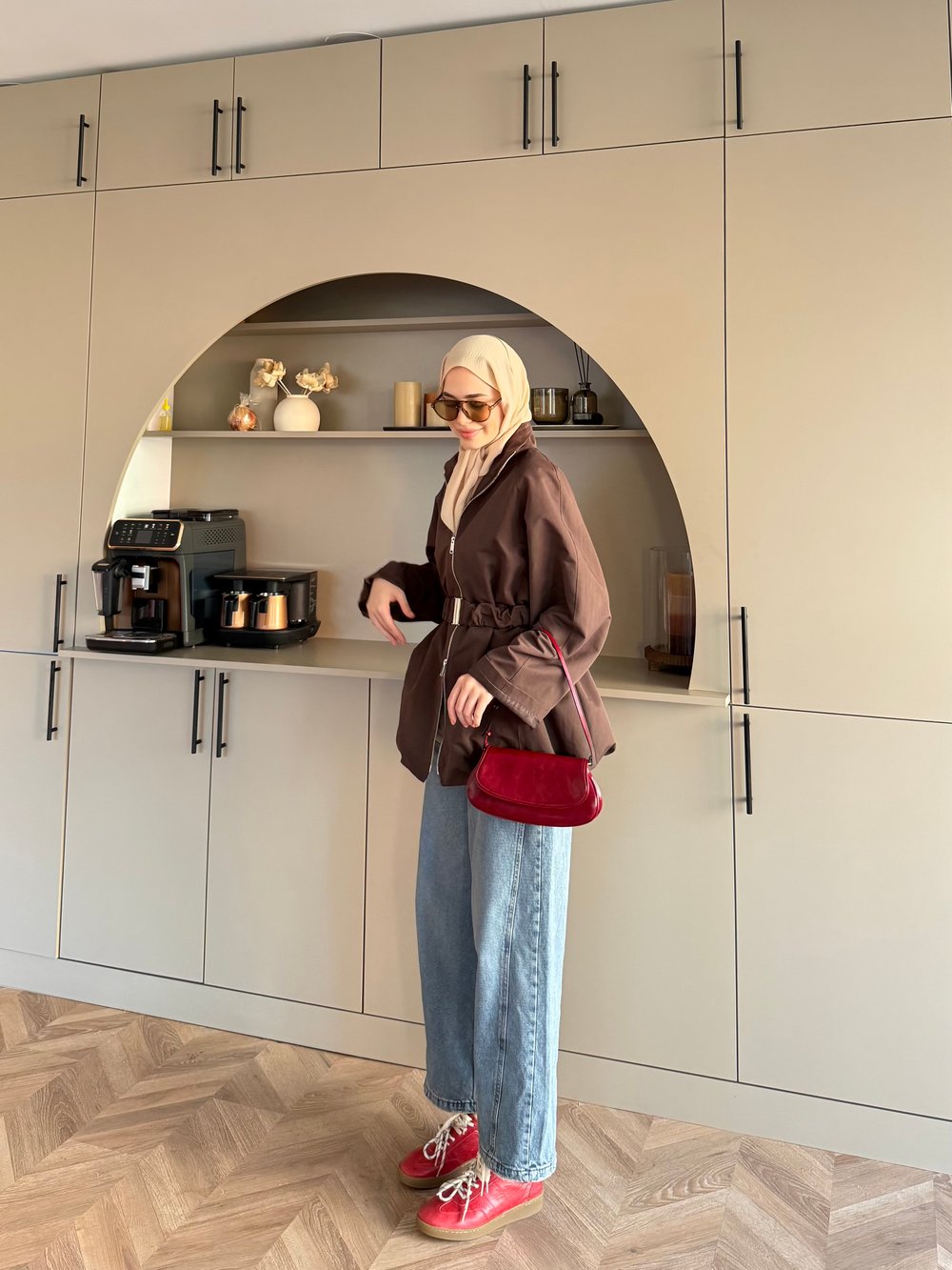 Alara Fermuarlı Trenç Kahve (4561)